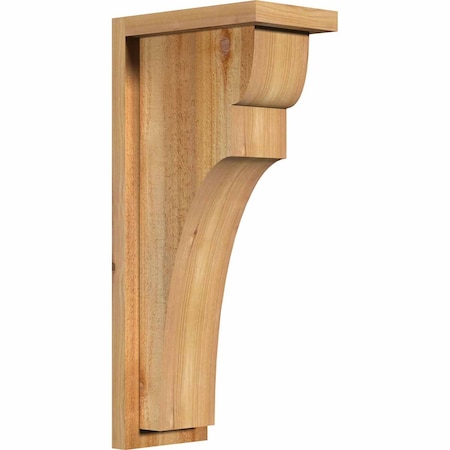 Ekena Millwork Yorktown Rough Sawn Corbel w/Backplate, Western Red Cedar, 6"W x 10"D x 22"H COR06X10X22YOR01RWR